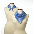 Royal Blue Argyle Silk Scarf - 21"x21"